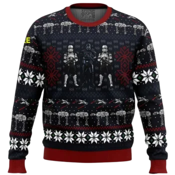 Star Wars Christmas Sweater Imperial Troopers AT-AT Ugly Holiday Crewneck Sweater for Fans available at our Miami, Florida warehouse