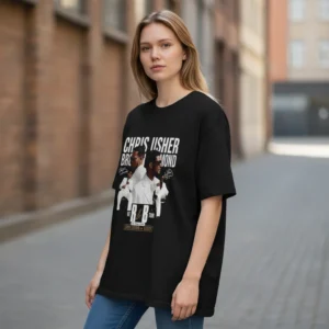 Chris Brown Usher The R&B Tour Graphic Tee, Vintage R&B Music Concert Merch T-Shirt