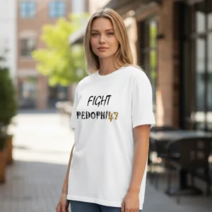 Fight Pedophilia Tee Child Protection and Anti Abuse Statement Graphic T-Shirt