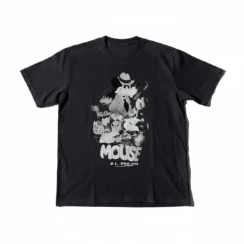 MOUSE P.I. For Hire Tee Vintage Noir Detective Cartoon Gamer Shirt