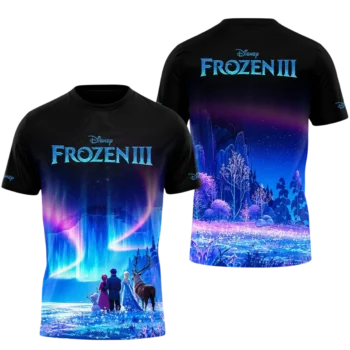 Disney Frozen III Tee Elsa Anna Olaf All Over Print Graphic Shirt available at our Miami, Florida warehouse