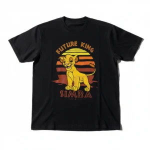 Future King Simba Tee Retro Lion Sunset Graphic Shirt for Fans