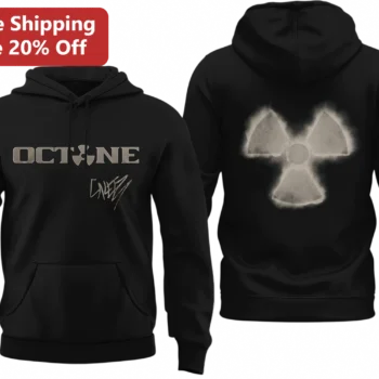 OCTANE Hoodie Radiation Symbol Grunge Streetwear Graphic Pullover for Men available at our Miami, Florida warehouse