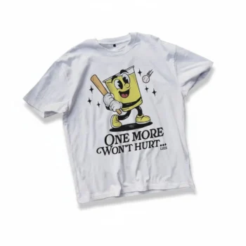 One More Won't Hurt Lies Tee, Retro Cartoon Beer Baseball Graphic T-Shirt, Funny Sarcastic Drinking Humor Gift