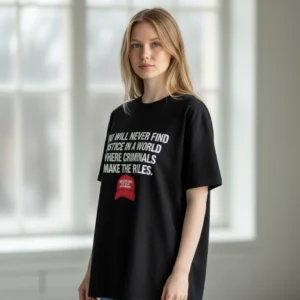 You Will Never Find Justice Anti-Corruption Tee Social Justice Protest Graphic Tee for Activists