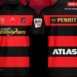 Perth Bears Tee Rugby League Striped Sports Team Polo Shirt available at our Miami, Florida warehouse