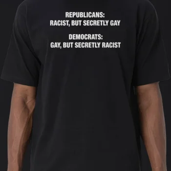 Political Satire Tee, Provocative Election Humor Graphic T-Shirt, Red vs Blue Sarcastic Parody Shirt