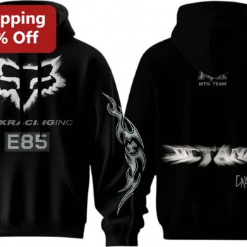 Racing Inc E85 Hoodie Octane Mtn Team Motocross Sweatshirt Tribal Flame Racing Gift for Motorsports available at our Miami, Florida warehouse