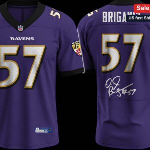 Ravens 57 Jersey O.J. Brigance Signature Purple Football Jersey for Baltimore Sports Fans available at our Miami, Florida warehouse