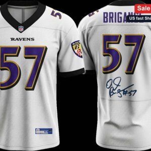 Ravens 57 Jersey O.J. Brigance Signature White Football Jersey Gift for Fans available at our Miami, Florida warehouse