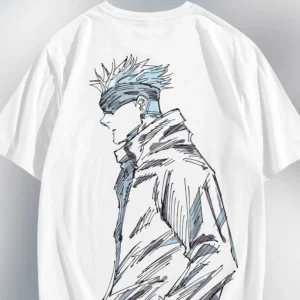 Satoru Gojo Tee Minimalist Sketch Anime Streetwear Jujutsu Kaisen Graphic T-Shirt Gift
