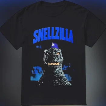SNELLZILLA Tee Vintage Baseball Kaiju Monster Graphic Tee for Fans