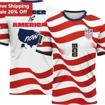 Soccer Is America Now We Are 26 Tee, FIFA World Cup 2026 USA Soccer Fan Gift, Patriotic American Soc available at our Miami, Florida warehouse