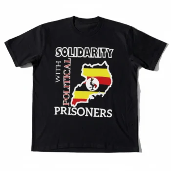 Solidarity With Political Prisoners Tee Uganda Flag Map Shirt Human Rights Activist Protest Apparel