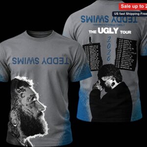 Teddy Swims The Ugly Tour 2026 Tee, Freak Freely Concert Merch Graphic Shirt for Music Fans available at our Miami, Florida warehouse