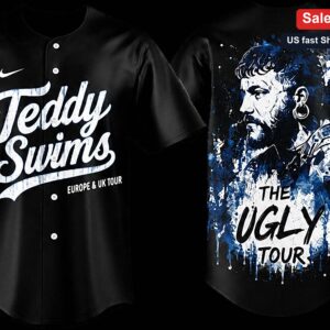 Teddy Swims The Ugly Tour Europe and UK Tee Concert Merchandise Graphic Shirt available at our Miami, Florida warehouse