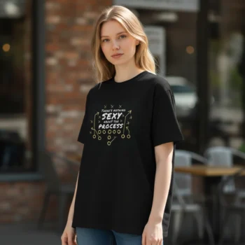 There's Nothing Sexy About The Process Tee, Football Playbook Graphic Shirt for Coaches and Athletes
