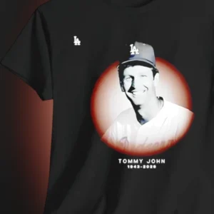 Tommy John Baseball Tribute Tee Vintage Pitcher Legend Graphic Shirt for Fans