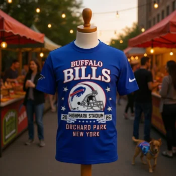 Buffalo Bills Highmark Stadium Tee Orchard Park New York Game Day Fan Apparel available at our Miami, Florida warehouse