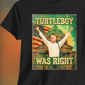 Turtleboy Was Right Tee Aidan Kearney Graphic Shirt Political Commentary Free Speech Slogan Gift