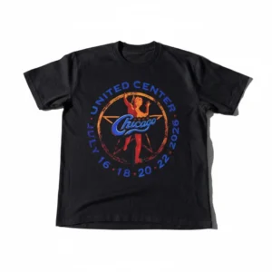 Rush Chicago 2026 Tee United Center July 16 18 20 22 Concert Tour Memorabilia Shirt