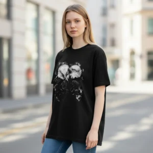 Eagle Head Graphic Tee Vintage Distressed Double Eagle Shirt Outdoors Wildlife Nature Graphic T-Shirt