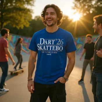Dart '26 Skattebo The Future Is Now Tee, Football Duo Graphic T-Shirt available at our Miami, Florida warehouse