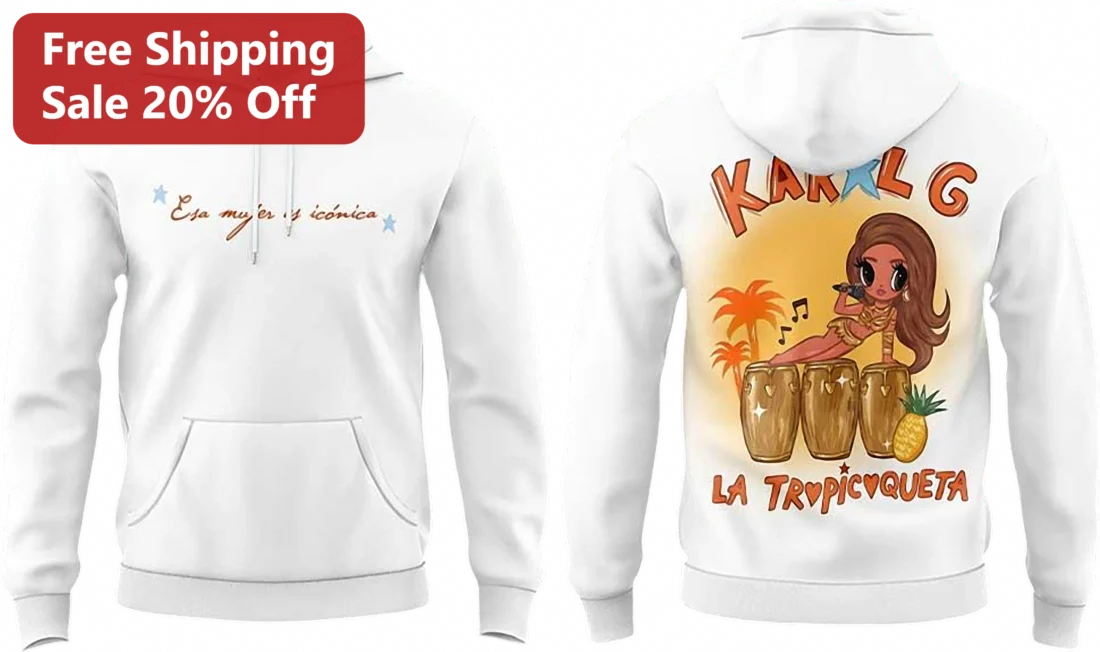 Esa Mujer Es Icónica Karol G La Tropicuqueta Hoodie, Reggaeton Fan Gift, Latin Music Concert Sweatsh available at our Miami, Florida warehouse
