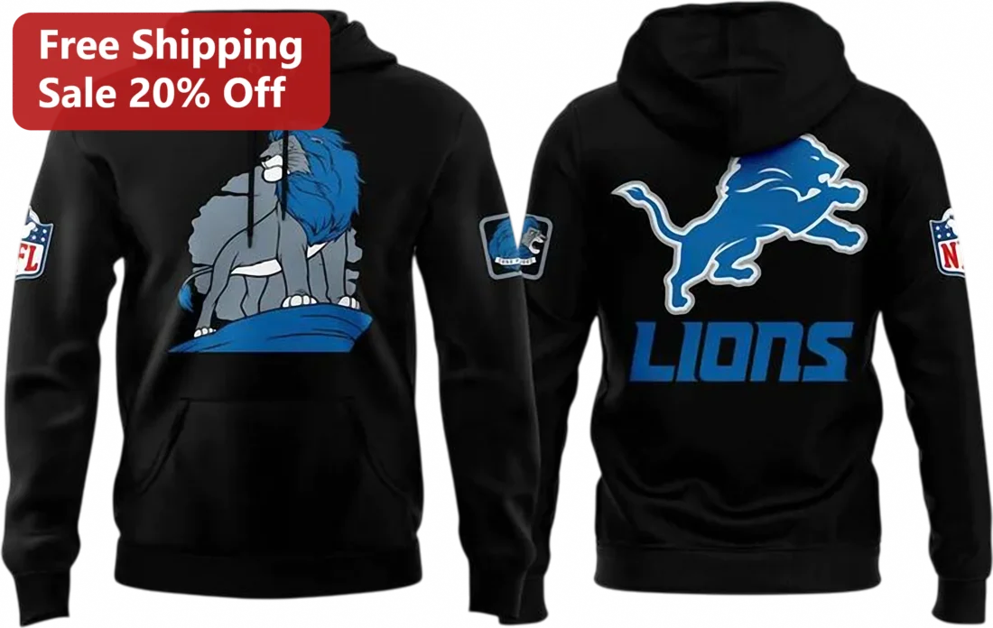 Detroit Lions Hoodie, Lions Football Fan Pullover Hooded Sweatshirt, Game Day Gift for Men Women NFL available at our Miami, Florida warehouse