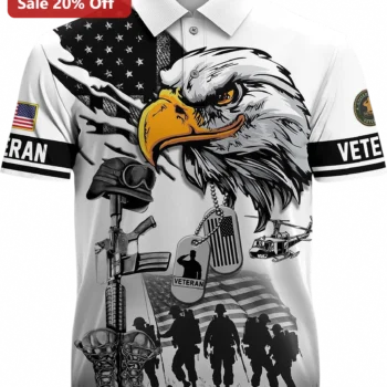 Veteran Tee American Flag Bald Eagle Battle Cross Patriotic Military Pride Gift for Men available at our Miami, Florida warehouse