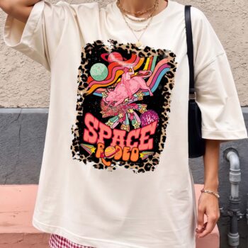 Space Rodeo Cosmic Cowgirl Graphic Tee - Retro Western T-Shirt