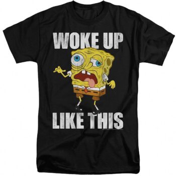 SpongeBob SquarePants Woke Up Like This Meme T-Shirt ipvcljkatf