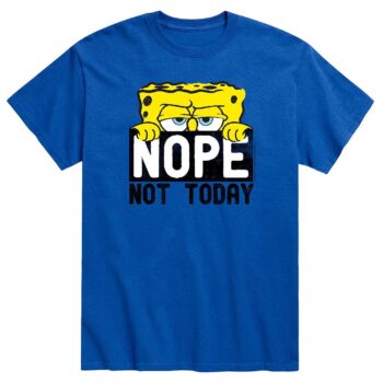 SpongeBob SquarePants Nope Not Today Funny Graphic Tee
