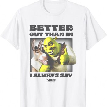 Shrek & Donkey "Better Out Than In" Funny Graphic T-Shirt