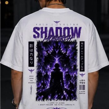 Sung Jinwoo Shadow Monarch T-Shirt - Solo Leveling Anime Graphic Tee
