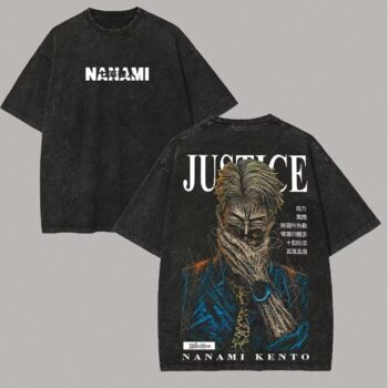 Kento Nanami Justice Washed T-Shirt | JJK Anime Graphic Tee