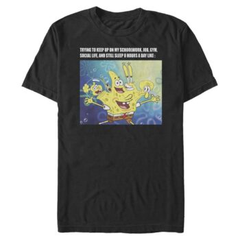 SpongeBob SquarePants Overwhelmed Meme Graphic Tee jvxqxqfxlr