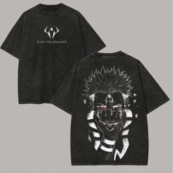 Ryomen Sukuna "Know Your Place Fool" Washed Graphic T-Shirt