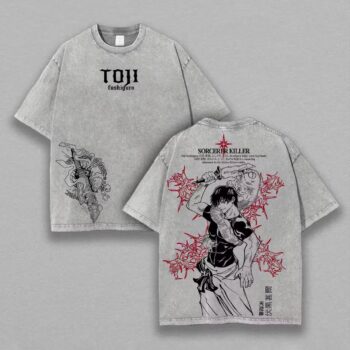 Toji Fushiguro Vintage Graphic Tee | JJK Sorcerer Killer Shirt
