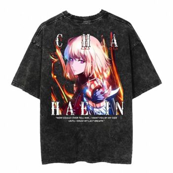 Cha Hae-In Solo Leveling Vintage Wash T-Shirt viaampcl Anime Tee