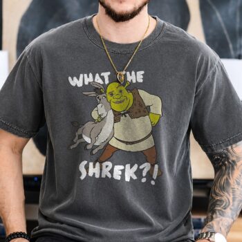 What The Shrek?! Funny Shrek & Donkey Vintage Washed Tee