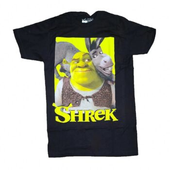 Shrek & Donkey Movie Graphic Tee - Funny Y2K Cartoon T-Shirt