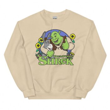 DreamWorks Shrek & Donkey Crewneck Sweatshirt - Vintage Graphic
