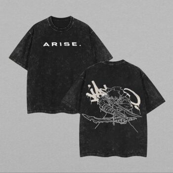 Sung Jinwoo ARISE Oversized Acid Wash T-Shirt | Anime Streetwear