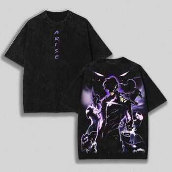 Sung Jinwoo Arise Washed Oversized T-Shirt | Anime Streetwear