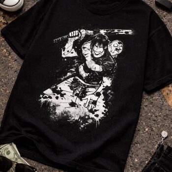 Toji Fushiguro Ink Wash Graphic Tee | JJK Streetwear