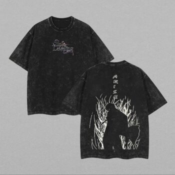 Solo Leveling Arise Sung Jinwoo Oversized Acid Wash T-Shirt