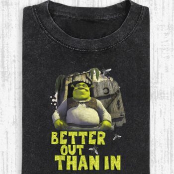Shrek Better Out Than In Funny Outhouse Graphic T-Shirt