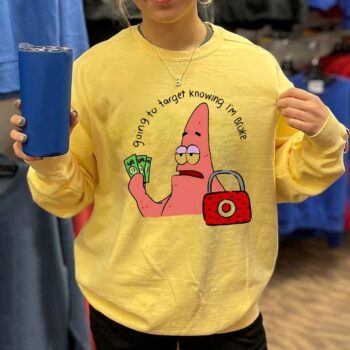 Patrick Star Target Run Meme Sweatshirt vhiwdmfwqh