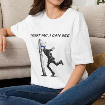 Satoru Gojo Trust Me I Can See Funny Anime Graphic Tee